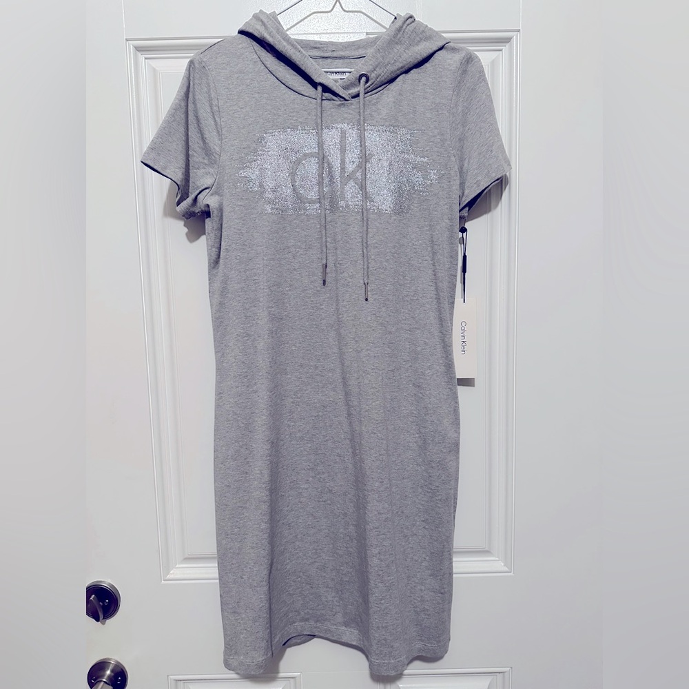 NWT Calvin Klein Hooded T-Shirt Dress - Size Medium